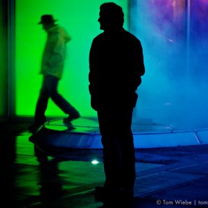 Legend tells that he's been walking back and forth through the mist there since the land the Shaw Tower is built on was still part of Burrard Inlet...