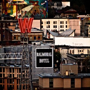 From our temporary home, the iconic W of the redeveloped Woodward's Department store, serves as signpost to what is commonly referred to as Canada's poorest postal code, home to the down and out. A place Bukowski would've felt right at home in.